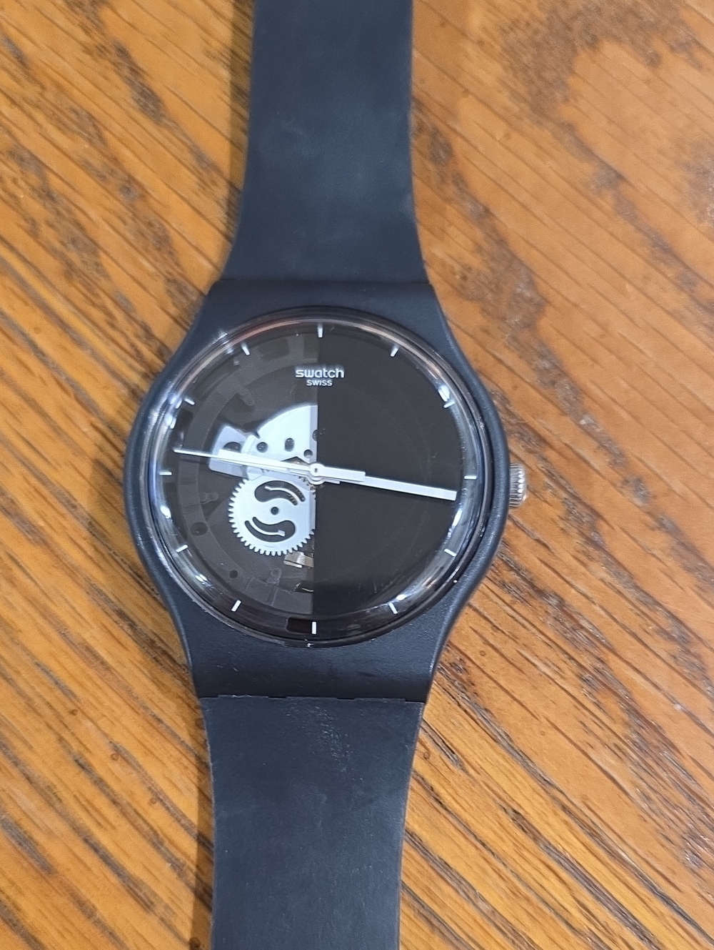 Swatch Unisex New Gent Bioceramic "Live Time Black" (Model SO32B107)
